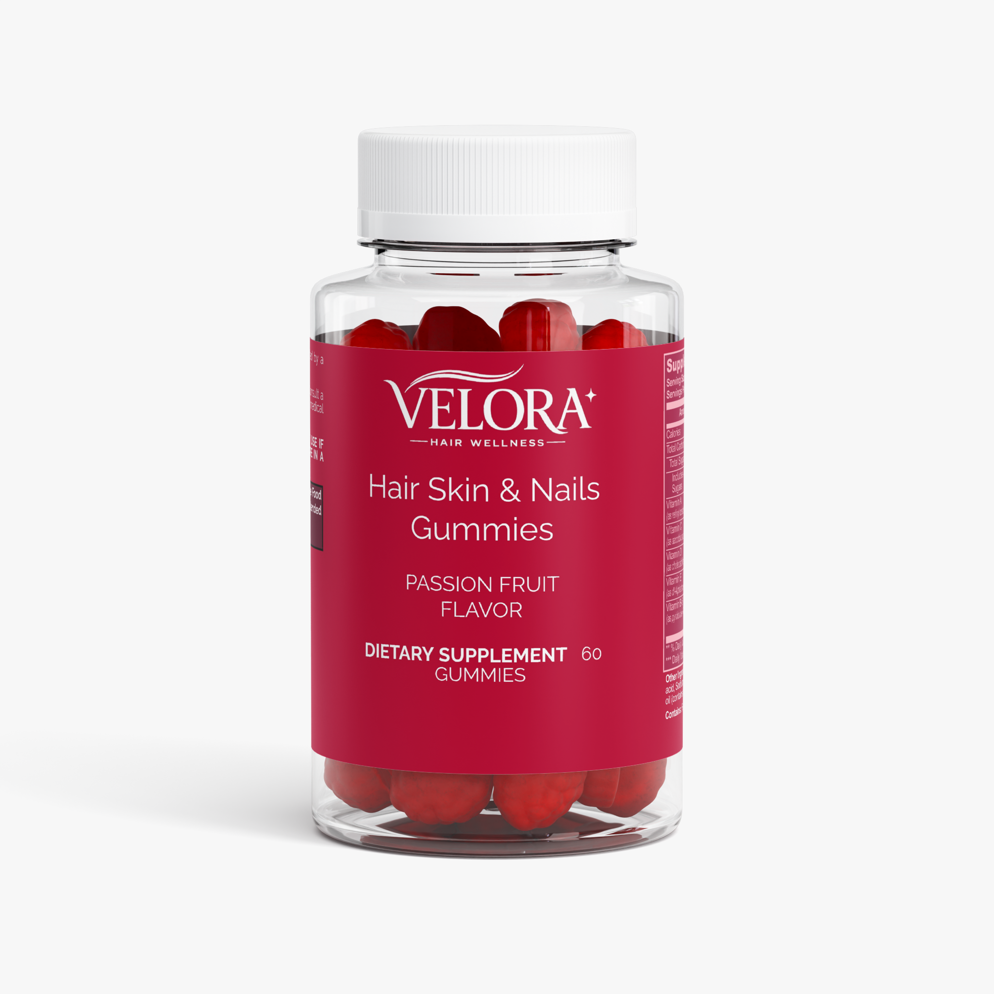 Velora Daily Beauty Gummies, six months included